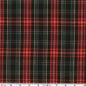  58 Wide Plaid Suiting Erkina Red/Black/Green Fabric By 