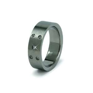    7mm Matte Finish Titanium Wedding Band in Size 8   Quinto Jewelry