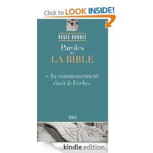 Paroles de la Bible (French Edition) Régis Burnet  