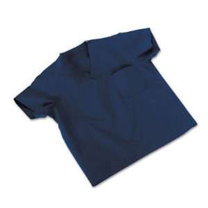 ComfortEase Scrub Top   Washable, Poly/Cotton, Small, Midnight Blue 