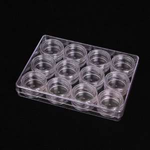   12 empty box container transparent Storage Craft Tool Box(US) Beauty