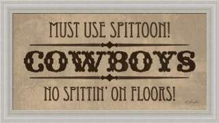 No Spittin Must Use Spittoon Western Sign Art Decor  