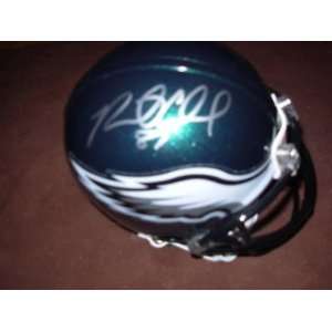  Autographed Brent Celek Mini Helmet   COA Sports 