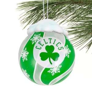  Boston Celtics Light Up Glass Ornament