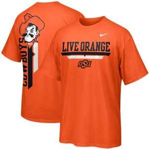  Nike Oklahoma State Cowboys 2011 Live Orange Fan T Shirt 