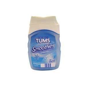  TUMS SMOOTHIES PEPPERMINT BOTTLE OF 60 