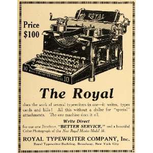   Ad Master Model 10 Royal Typewriter Company Inc.   Original Print Ad