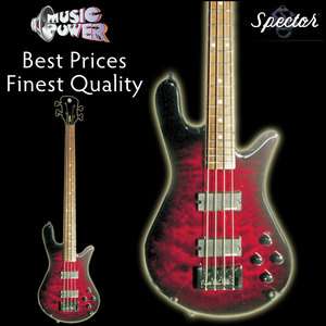 Spector Legend Classic Black Cherry 4 String Bass Guitar   Free Case 