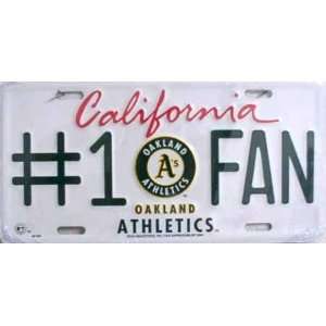   America sports Athletics #1 Fan MLB License Plate