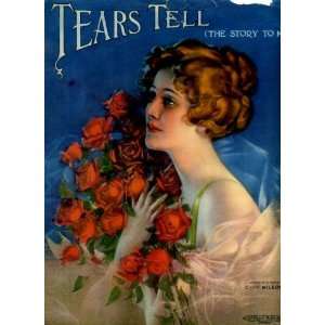   Tears Tell (The Story to Me) Vintage 1919 Sheet Music 