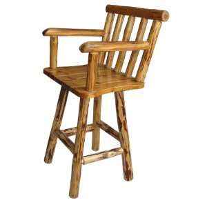  Rush Creek Log Cabin Style Fixed Pub Chair Sports 