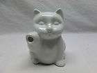   Ceramic White Cat Kitty Kitten Figurine Creamer Milk Pitcher Cute