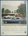   1967 Blue & White Cadillac Cars at Dude Ranch Cowboy Horse 60s Ad
