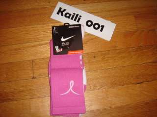 Nike Elite Socks L 8 12 Dri Fit Breast Cancer Volt Pro Compression 