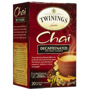 TWININGS OF LONDON CHAI DECAFFEINATED TEA (20 COUNT) [Misc 