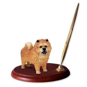 Chow Chow Dog Desk Set   Red 