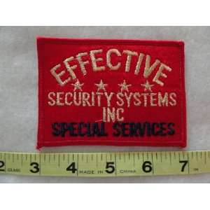   Effective Security Systems Inc Special Services patch 