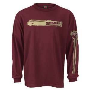   (FSU) Garnet Charity Stripe Long Sleeve T shirt