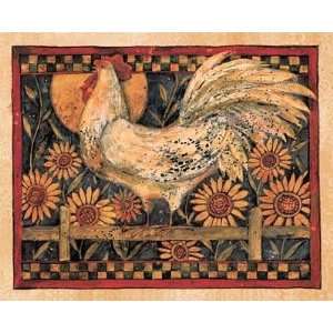  Rooster With Sunflowers artist Susan Winget 10x8 Home & Garden