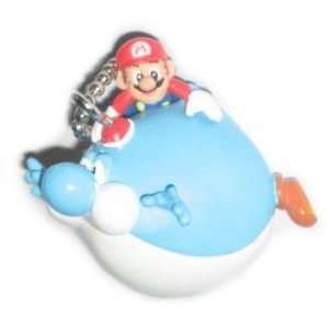    Nintendo Super Mario Galaxy 2 Fat Blue Yoshi Keychain Toys & Games
