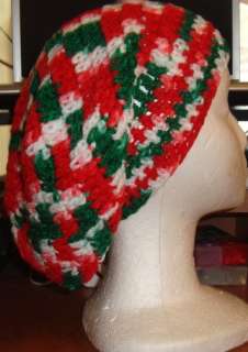 MISTLETOE Crocheted RASTA TAM/SLOUCH Hat ~PRETTY~  