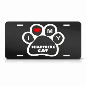  Chartreux Cats Black Novelty Animal Metal License Plate 