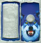 blue wolf Sony Ericsson U51/Vivaz Case faceplate Snap on hard Cover 