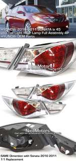 Hyundai 2010 2011 Sonata Tail Light Lamp 11 Replacement 4P OEM Parts