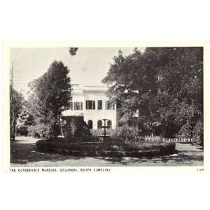   Vintage Postcard   The Governors Mansion   Columbia South Carolina