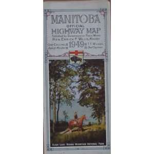  Road Map 1949 Manitoba Canada 