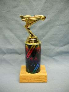 racing trophy pinewood cub scout personalized rainbow  