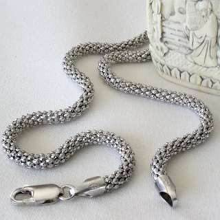 The Best Thick 4.3 MM Sterling Antiqued Popcorn Chain 16 or 18