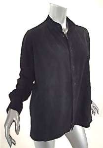 ESKANDAR BLACK SUEDE Shirt/Jacket Softest Suede England Size 1  
