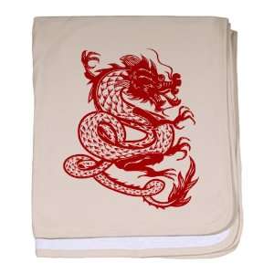    Baby Blanket Petal Pink Chinese Dancing Dragon 