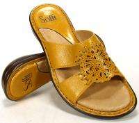 Ladies Sofft Yellow Leather Sandals Sz. 6 M Nice Shape  