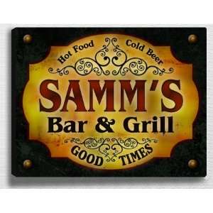  Samms Bar & Grill 14 x 11 Collectible Stretched 