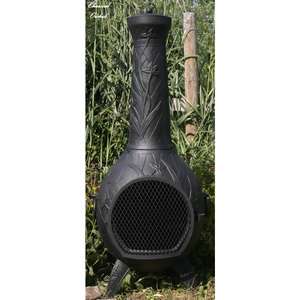 Blue Rooster Orchid Style Chiminea   Charcoal  