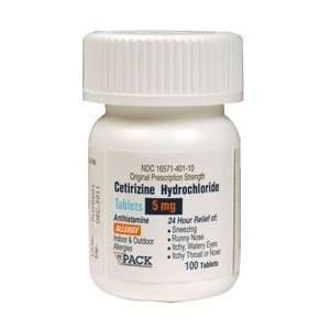  Zyrtec Cetirizine Hydrochloride 5 mg, 100 Tablets Health 