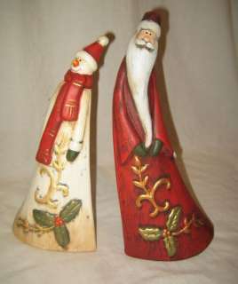 Santa Snowman fit together figurines NEW  