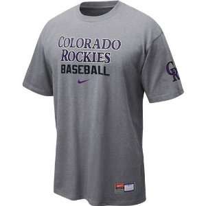  Colorado Rockies 2011 Practice T Shirt (Grey) Sports 