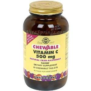  Solgar   Chewable Vitamin C Cran Raspberry, 500 mg, 90 