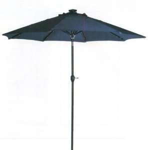  9 Gray Solar Hub style Patio Umbrella   Outdoor Wooden 
