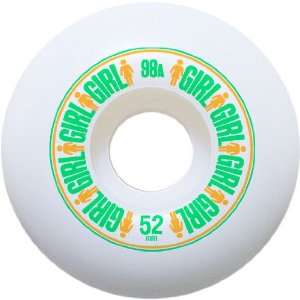  Girl Softline 52mm 98a Skateboard Wheels (Set Of 4 