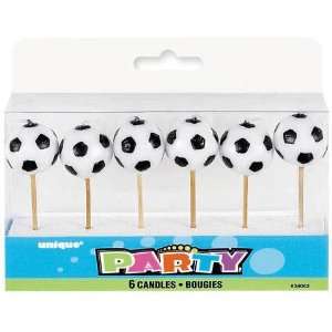  Soccer Ball Pick Candles 6/pkg (6 per package) Toys 