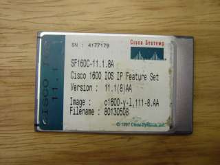 Cisco 1600 IOS IP Feature Set Flash Card SM9FA2043IC280  