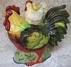ROOSTER COOKIE JAR/W HEN & CHICK   MINT CONDITION