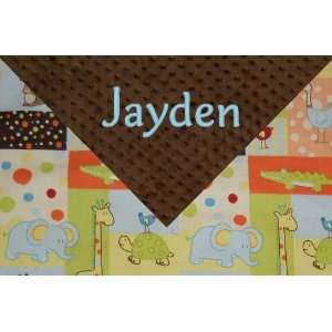  Personalized Animals Cuddle Blanket Baby