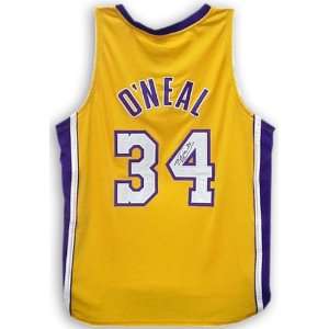  Signed Shaquille ONeal Uniform   Shaq nike Gold Sports 