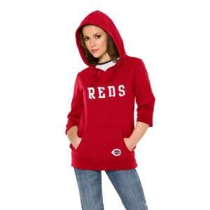  Cincinnati Reds Womens Laser Cut 3/4 Sleeve Pullover 