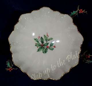 Lenox China Scalloped HOLIDAY Candy Bowl or Nut Dish /s for Christmas 